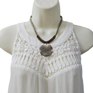 Lia Sophia Gray and Brown Necklace